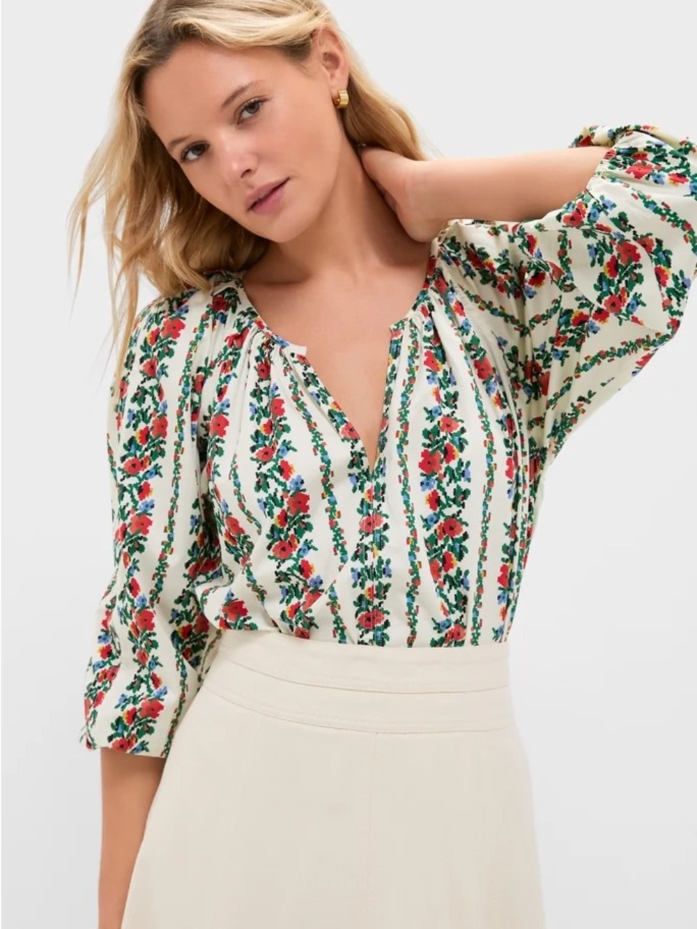 THE GREAT • NWT Tapestry Floral Chariot Top size 1 Small floral boho $325